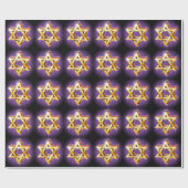 Paarse en zwarte ster van David Wrapping Paper Cadeaupapier (Vlak)