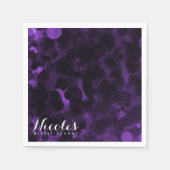 Paarse en zwarte Stippen Moderne grafische kaart Servet (Voorkant)