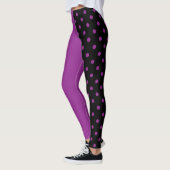 Paarse en zwarte stippen verschillend leggings (Links)