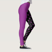 Paarse en zwarte stippen verschillend leggings (Rechts)