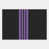 Paarse en zwarte strepen inpakpapier vel (Voorkant 3)