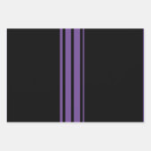 Paarse en zwarte strepen inpakpapier vel (Voorkant)