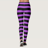 Paarse en zwarte strepen leggings (Achterkant)