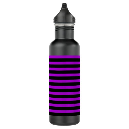 Paarse en zwarte strepen | waterfles  (Rechts)