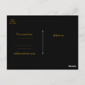 Paarse en zwarte stripes Gold Faux Folie Stippen Briefkaart (Achterkant)