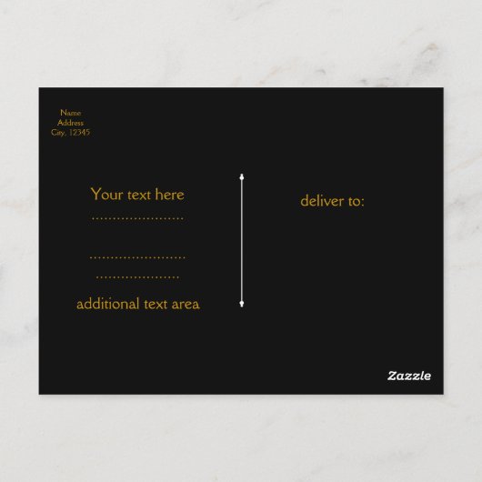 Paarse en zwarte stripes Gold Faux Folie Stippen Briefkaart (Achterkant)