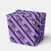 Paarse en zwarte striptekening: haal de voordelige bedankdoosjes (Achterkant)