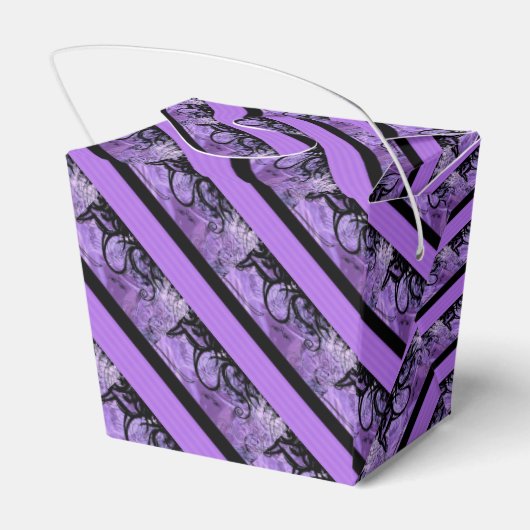 Paarse en zwarte striptekening: haal de voordelige bedankdoosjes (Achterkant)