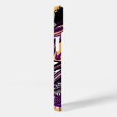 Paarse en zwarte Sugar Skull Halloween Case-Mate iPhone Case (Achterkant / Rechts)