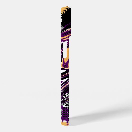 Paarse en zwarte Sugar Skull Halloween Case-Mate iPhone Case (Achterkant / Rechts)