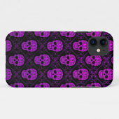 Paarse en zwarte suikerschedel Case-Mate iPhone case (Achterkant (horizontaal))
