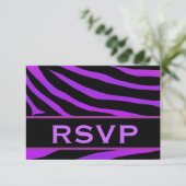 Paarse en zwarte tijger afdrukken RSVP Weddenschap (Staand voorkant)