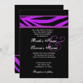 Paarse en zwarte tijgerwedstrijd kaart (Voorkant / Achterkant)