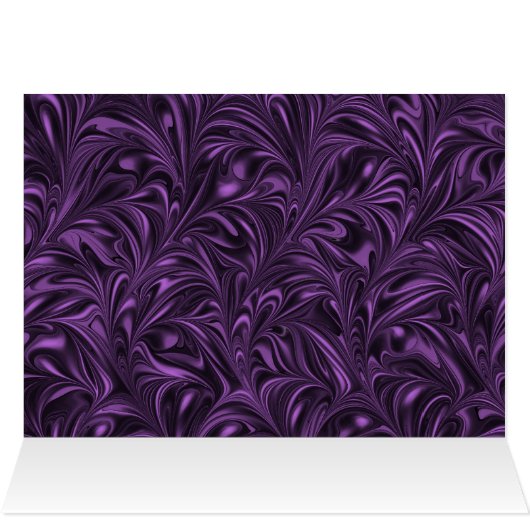 Paarse en zwarte trouwtafel Kaarten (Binnen Horizontaal (Boven))