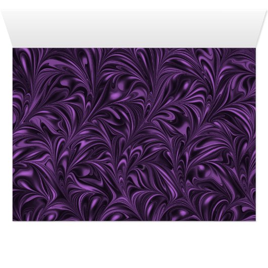 Paarse en zwarte trouwtafel Kaarten (Binnen Horizontaal (Onder))