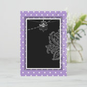 Paarse en zwarte uitnodiging (Staand voorkant)