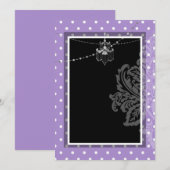 Paarse en zwarte uitnodiging (Voorkant / Achterkant)