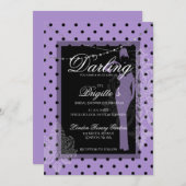 Paarse en zwarte uitnodiging (Voorkant / Achterkant)