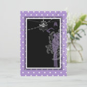 Paarse en zwarte uitnodiging (Staand voorkant)