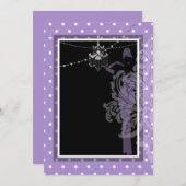 Paarse en zwarte uitnodiging (Voorkant / Achterkant)