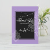 Paarse en zwarte uitnodiging (Staand voorkant)