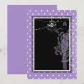 Paarse en zwarte uitnodiging (Voorkant / Achterkant)