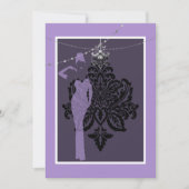 Paarse en zwarte uitnodiging (Voorkant)