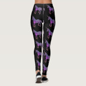 PAARSE EN ZWARTE UNICORN LEGGINGS (Achterkant)