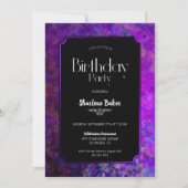 Paarse en zwarte verjaardag kaart (Voorkant)