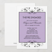 Paarse en zwarte Verlovingen met schuifwiel Kaart (Voorkant / Achterkant)