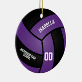 Paarse en zwarte volleybal keramisch ornament (Rechts)