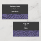 Paarse en zwarte wilde luipaarden visitekaartje (Voorkant / Achterkant)