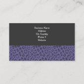 Paarse en zwarte wilde luipaarden visitekaartje (Achterkant)