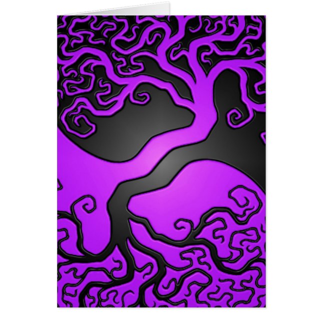 Paarse en zwarte Yin Yang-boom (Voorkant)