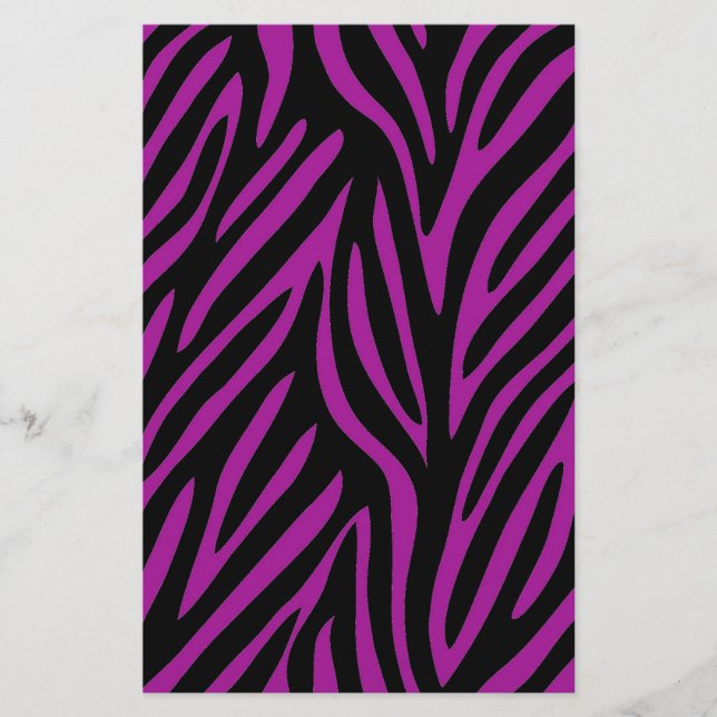 Paarse en zwarte zebra afdrukken (Voorkant)