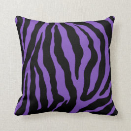 Paarse en zwarte Zebra Afdrukken Striped Katoen Pi Kussen
