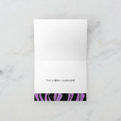 Paarse en zwarte Zebra Hartelijk dank Bedankkaart (Binnen)