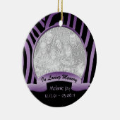 Paarse en zwarte Zebra in liefdevol geheugenversie Keramisch Ornament (Rechts)