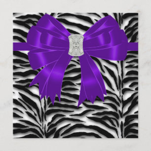 Paarse en zwarte Zebra Kaart