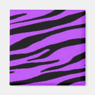 Paarse en zwarte Zebra Magneet
