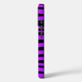 Paarse en zwarte Zebra Pattern Case-Mate iPhone Case (Achterkant / Links)