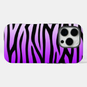 Paarse en zwarte Zebra Pattern Case-Mate iPhone Case (Achterkant (horizontaal))