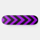 Paarse en Zwarte Zig Zag Skateboarddek Persoonlijk Skateboard (Horizontaal)