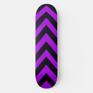 Paarse en Zwarte Zig Zag Skateboarddek Persoonlijk Skateboard