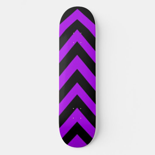 Paarse en Zwarte Zig Zag Skateboarddek Persoonlijk Skateboard (Voorkant)