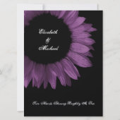 Paarse en zwarte zonnebloempjes kaart (Achterkant)