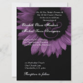 Paarse en zwarte zonnebloempjes kaart (Voorkant)