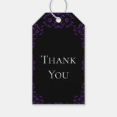 Paarse en zwarte zwitserse Gothic Wedding Cadeaulabel (Voorkant)