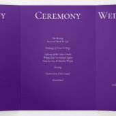 Paarse en zwarte zwitserse Gothic Wedding Drieluik Programma (Binnenkant midden)