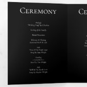 Paarse en zwarte zwitserse Gothic Wedding Drieluik Programma (Binnenzijde eerst)